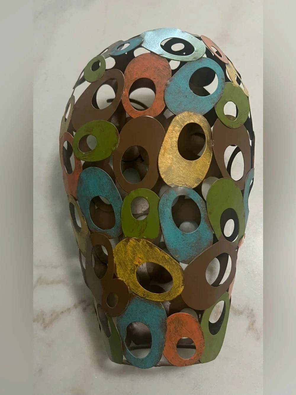 Colorful Metal Owl Wall Decor - Multicolor